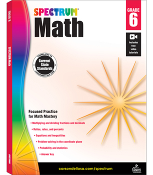 Paperback Spectrum Math Workbook, Grade 6 Book