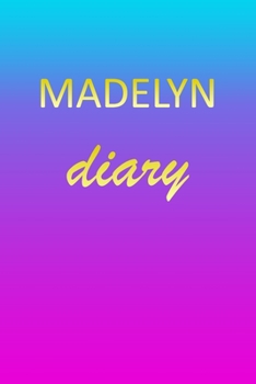 Madelyn: Journal Diary | Personalized First Name Personal Writing | Letter M Blue Purple Pink Gold Effect Cover | Daily Diaries for Journalists & ... Taking | Write about your Life & Interests