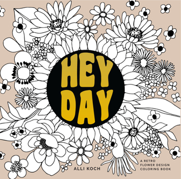 Paperback Heyday (Mini): A Retro Flower Design Coloring Book