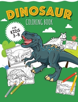 Paperback DINOSAURS - Coloring Book for Boys: Color 30 kinds of dinosaurs and recognize them by name! [Large Print] Book