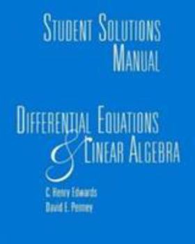 Paperback Differential Equations and Linear Algebra: Student's Solutions Manual Book