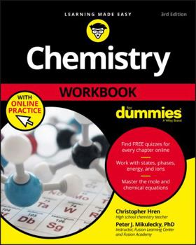 Paperback Chemistry Workbook for Dummies with Online Practice Book