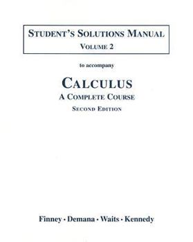 Paperback Calculus Student's Solutions Manual, Volume 2: A Complete Course Book