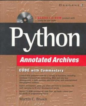 Paperback Python Annotated Achives [With CDROM] Book