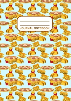 Paperback Journal Notebook: Journal, Notebook, Or Diary - Fast Food Pattern Cover Design - 120 Blank Lined Pages - 7" X 10" - Matte Finished Soft Book