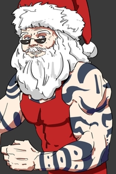 Sexy Muscled Tattooed Santa Journal: Christmas Planner Notebook Small