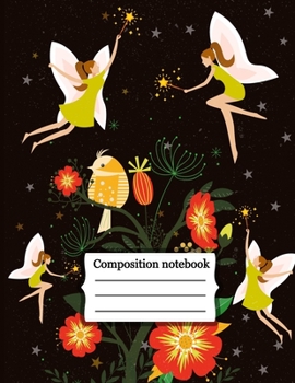 Paperback Composition Notebook: fairy tale Wide Ruled Notebook Lined School Journal - 100 Pages - 8.5x11 - Children Kids Girls Teens Women - Subject . Book