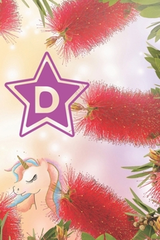 Paperback D: Initial Monogram Notebook Lined Pages Flower Journal College Ruled Notebook for Women, Girls & School - Personalized Book