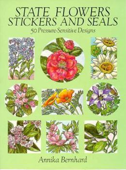 Paperback State Flowers Stickers and Seals: 50 Pressure-Sensitive Designs Book