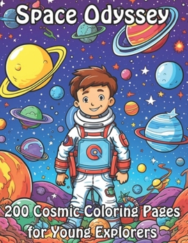 Paperback Space Odyssey: 200 Cosmic Coloring Pages for Young Explorers Book