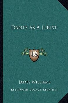 Paperback Dante As A Jurist Book