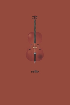 Cello: Minimal Design Blank Sheet Music Journal 6" x 9" 100 pages