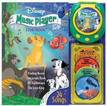 Hardcover Disney Music Player Storybook: Finding Nemo/The Jungle Book/101 Dalmations/The Lion King [With Music Player W/4 Disks] Book