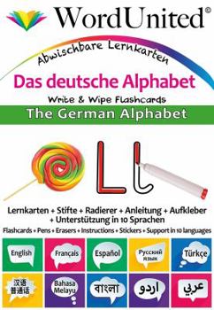 The German Alphabet: Write & Wipe Flashcards (English, French, German and Spanish Edition)