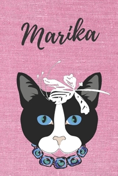 Paperback personalisiertes Notizbuch Katze / Journal / Malbuch / Tagebuch / Kritzelbuch / DIN A5 / Geschenk Marika: individuelles personalisiertes blanko M?dche [German] Book