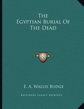 Paperback The Egyptian Burial of the Dead Book