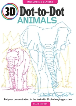 Paperback 3D Dot-To-Dot Animals Book