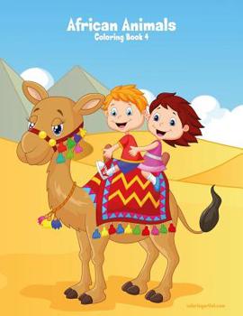 Paperback African Animals Coloring Book 4 Book
