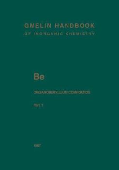 Paperback Be Organoberyllium Compounds: Part 1 Book