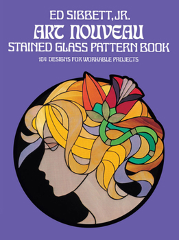Paperback Art Nouveau Stained Glass Pattern Book