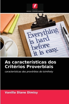 Paperback As características dos Critérios Proverbiais [Portuguese] Book