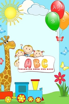 Paperback ABC coloring book for kids: Age 3-5, size 6x9, 52 pages. Book