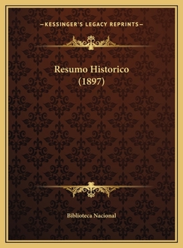 Hardcover Resumo Historico (1897) [Portuguese] Book