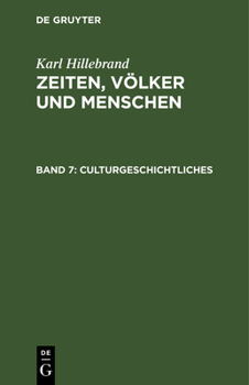 Hardcover Culturgeschichtliches: Aus Dem Nachlasse [German] Book