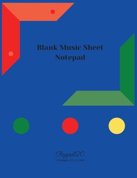 Paperback Blank Music Sheet Notepad: Music Composition Notebook, 124 pages, 8.5x11 inch Book