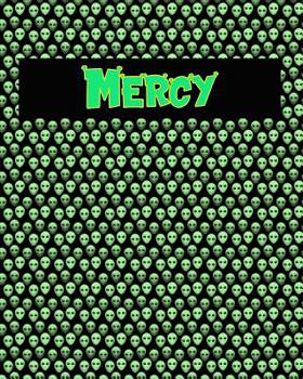 Paperback 120 Page Handwriting Practice Book with Green Alien Cover Mercy: Primary Grades Handwriting Book