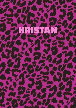 Paperback Kristan: Personalized Pink Leopard Print Notebook (Animal Skin Pattern). College Ruled (Lined) Journal for Notes, Diary, Journa Book