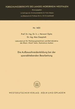 Paperback Die Aufbauschneidenbildung Bei Der Spanabhebenden Bearbeitung [German] Book