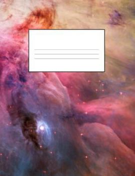 Paperback Space Composition Notebook: 7.4" by 9.7" - Quad 4x4 Graph Paper - 140 Pages (70 Sheets) Outer Spaced Themed Design #12 Book