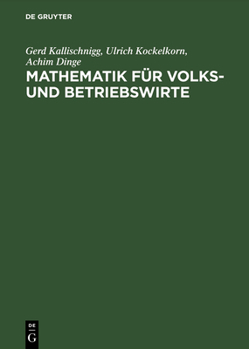 Hardcover Mathematik für Volks- und Betriebswirte [German] Book