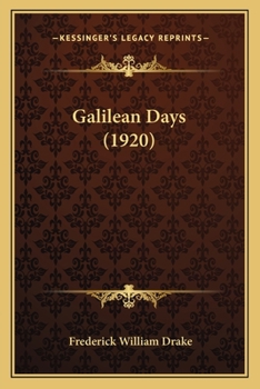Paperback Galilean Days (1920) Book