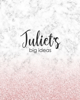 Paperback Juliet's Big Ideas: Personalized Notebook - 8x10 Lined Women's Journal Book