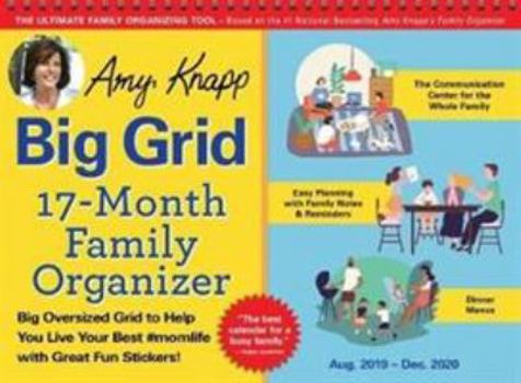 Calendar 2020 Amy Knapp's Big Grid Family Organizer Wall Calendar: August 2019-December 2020 Book