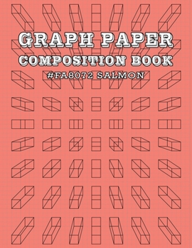 Graph Paper and Lined Paper Notebook For Math and Science Composition Notebooks For Students Teachers - 8.5" x 11" Quad Ruled 5 Squares Per Inch - HTML Color Name - Salmon