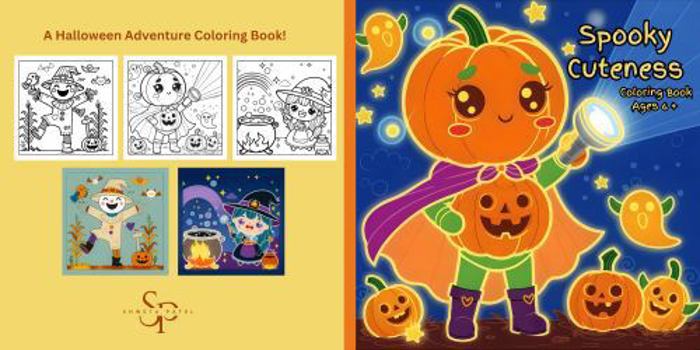 Paperback Spooky Cuteness: A Halloween Adventure Coloring Book