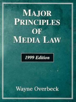 Paperback Major Principles of Media Law: 1999 Book