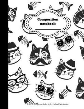 Composition Notebook: 8.5 x 11, 100 pages: Boho Style: (School Notebooks)