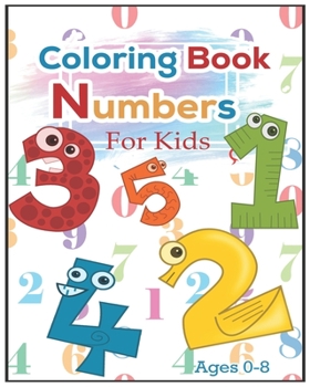 Paperback coloring book number for kids ages 0-8 Book