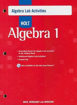 Paperback Holt Algebra 1 Lab Activities Book