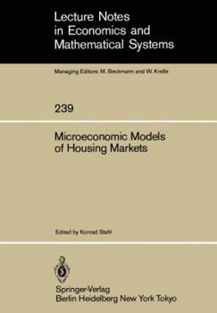 Paperback Microeconomic Models of Housing Markets Book