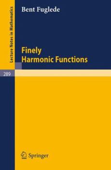 Paperback Finely Harmonic Functions Book