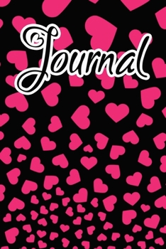 Paperback Journal: Hot Pink Falling Hearts Journal for women to write in Book