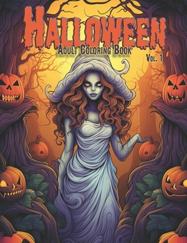 Paperback Haunted Horizons Halloween Adult Coloring Book