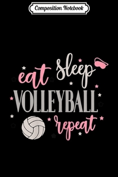 Paperback Composition Notebook: Volleyball - Funny Today's Forecast Journal/Notebook Blank Lined Ruled 6x9 100 Pages Book
