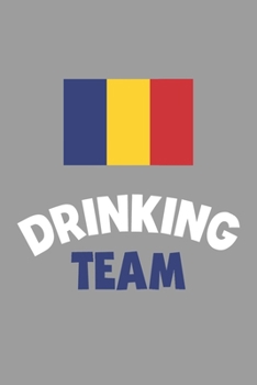 Paperback Drinking Team Notebook: Lined Journal, 120 Pages, 6 x 9, Romania Flag Beer Olympics Gift Journal Matte Finish Book