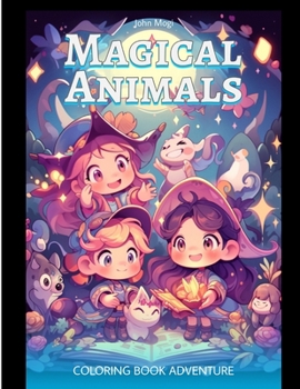 Paperback Magical Animals: A Coloring Book Adventure Book